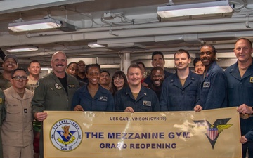 USS Carl Vinson re-opens modernized fitness facilities, enhancing readiness and quality of life