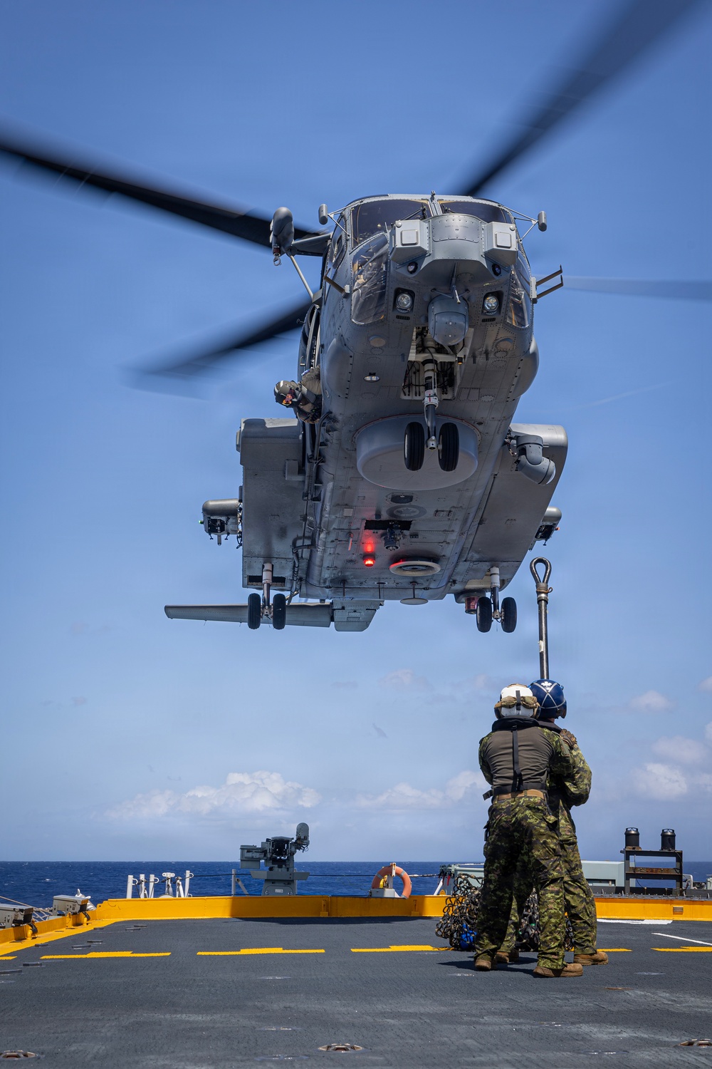 HMCS Ottawa conducts helicopter operations during RIMPAC 2026