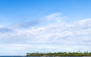 Multinational personnel with CTF 177 gather at Pearl Harbor during RIMPAC 2026