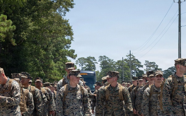 CLB-24 Marines and Sailors Return to Camp Lejeune after Deployment
