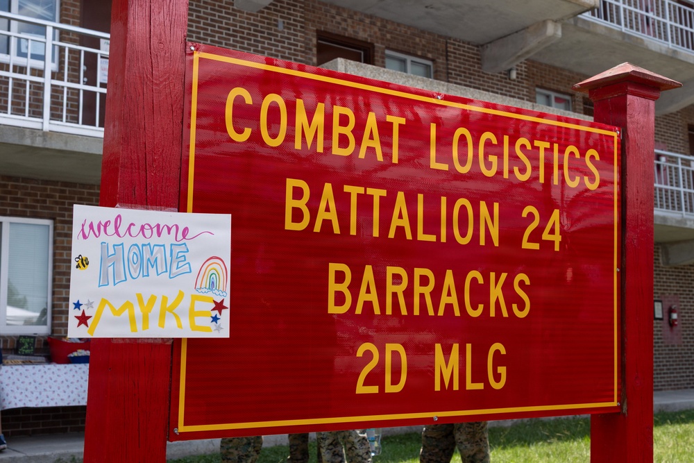 CLB-24 Marines and Sailors Return to Camp Lejeune after Deployment