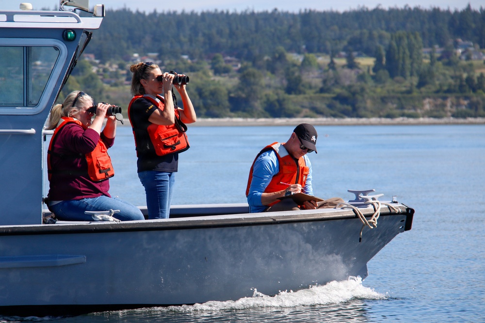 U.S. Navy wildlife monitoring survey team