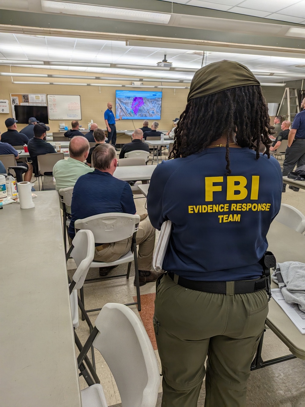 FBI New Orleans: Image of July 10th Briefing Supporting Baton Rouge Landfill Search