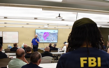 FBI New Orleans: Image of July 10th Briefing Supporting Baton Rouge Landfill Search