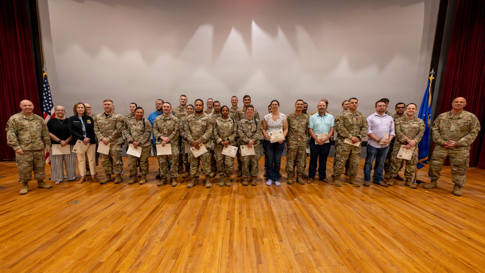 82nd Training Wing Leadership Connects With Personnel During Commander’s Call