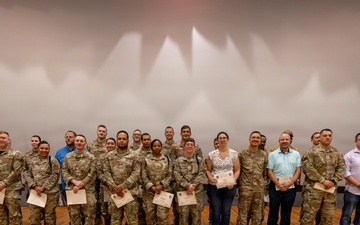 82nd Training Wing Leadership Connects With Personnel During Commander’s Call
