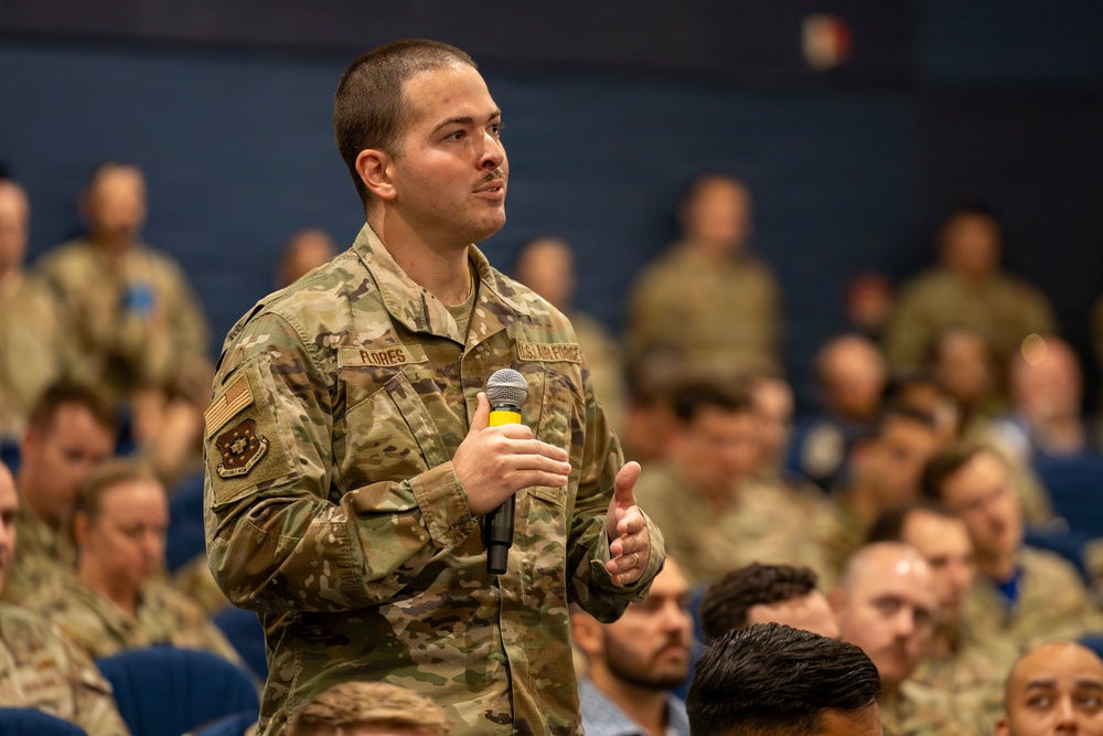 82nd Training Wing Leadership Connects With Personnel During Commander’s Call
