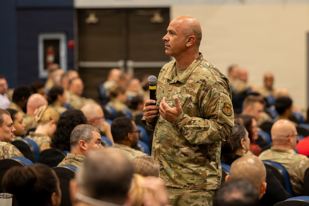 82nd Training Wing Leadership Connects With Personnel During Commander’s Call