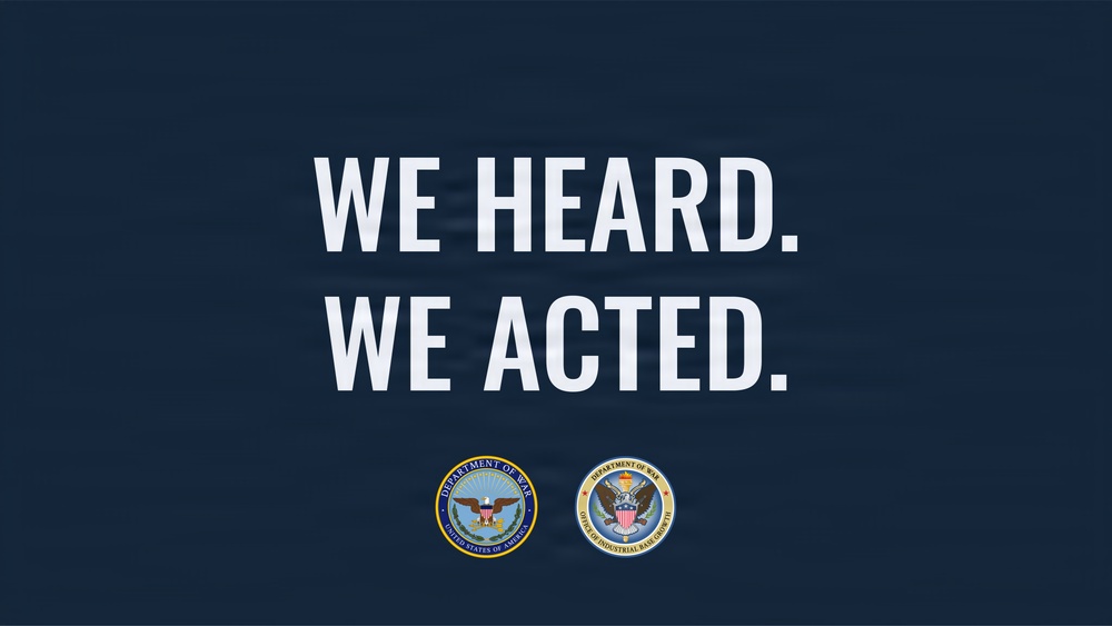 We Heard. We Acted.