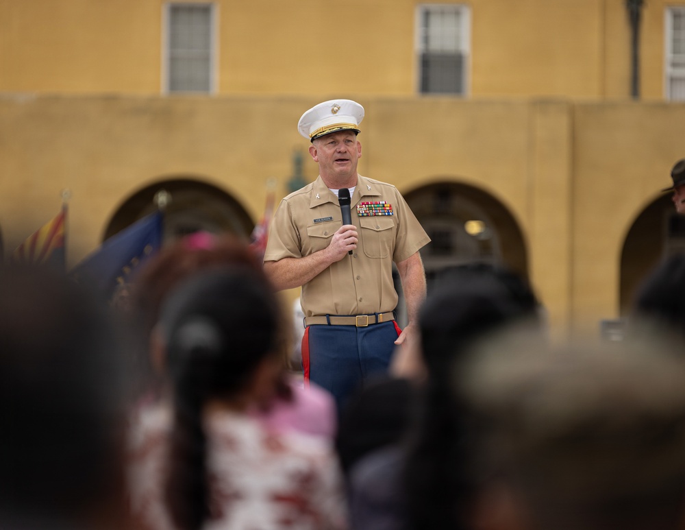 Lima Company Morning Colors Ceremony