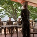 Maj. Gen. Jarrard Speaks With Marine at U.S. Embassy Caracas