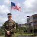 Maj. Gen. Jarrard Speaks With Marine at U.S. Embassy Caracas