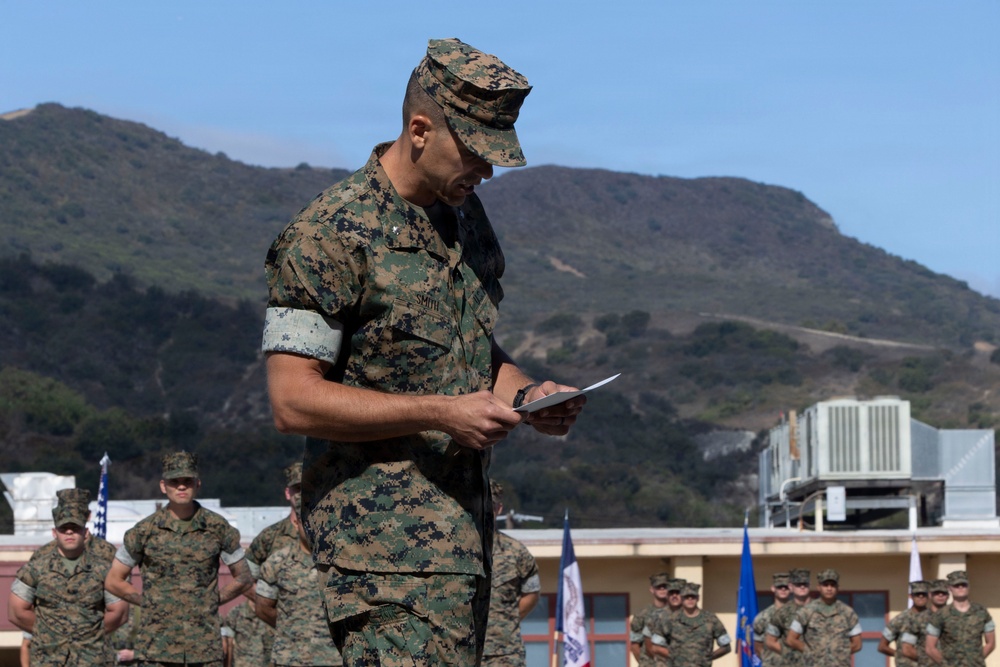 1st Battalion,1st Marine Regiment, hosts a relief and appointment ceremony