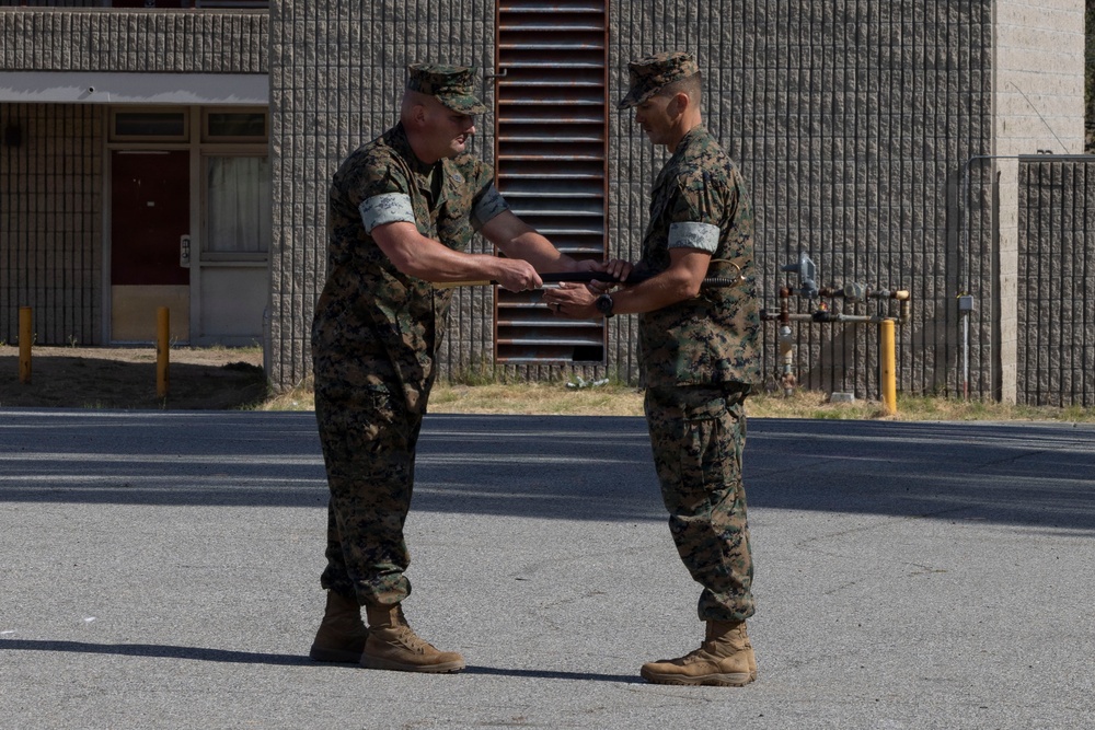 1st Battalion,1st Marine Regiment, hosts a relief and appointment ceremony