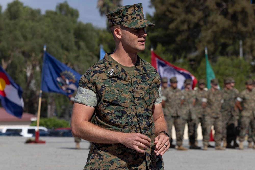 1st Battalion,1st Marine Regiment, hosts a relief and appointment ceremony