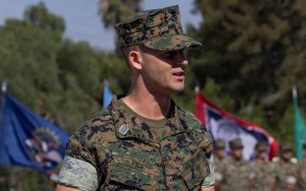 1st Battalion,1st Marine Regiment, hosts a relief and appointment ceremony