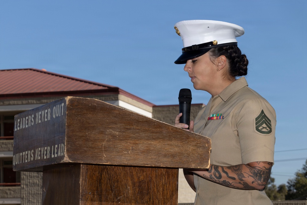 1st Battalion,1st Marine Regiment, hosts a relief and appointment ceremony
