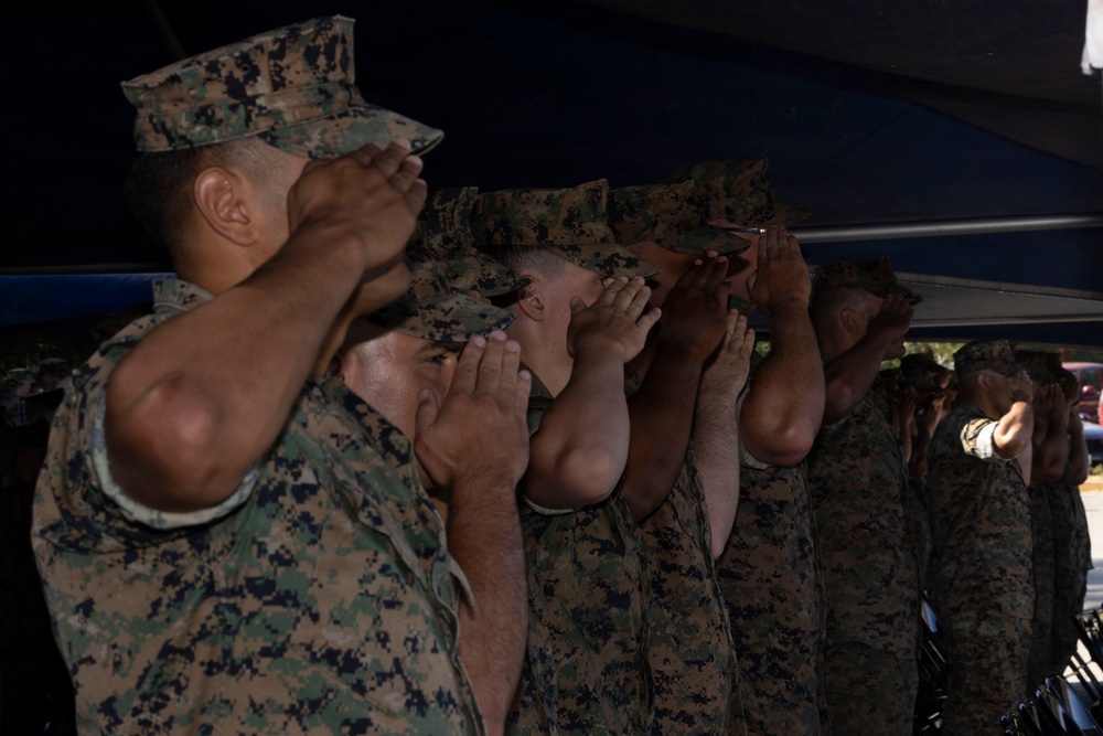 1st Battalion,1st Marine Regiment, hosts a relief and appointment ceremony
