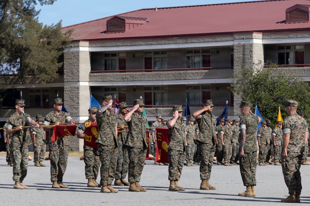 1st Battalion,1st Marine Regiment, hosts a relief and appointment ceremony