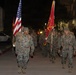 1st Combat Readiness Regiment Marines and Sailors participate in a 10k night hike