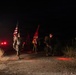 1st Combat Readiness Regiment Marines and Sailors participate in a 10k night hike
