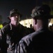 1st Combat Readiness Regiment Marines and Sailors participate in a 10k night hike