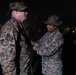 1st Combat Readiness Regiment Marines and Sailors participate in a 10k night hike