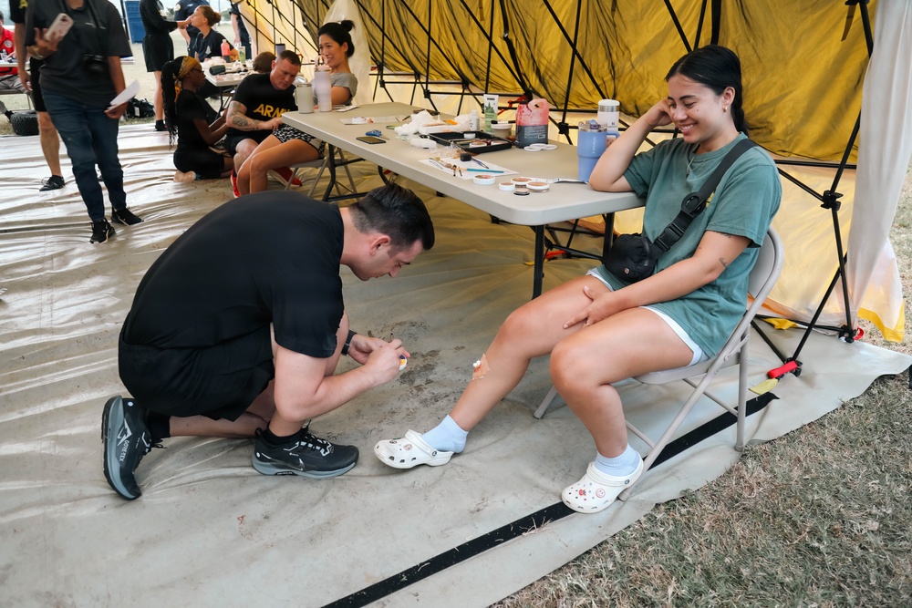 U.S. Soldiers participate in a mass casualty exercise during RIMPAC 2026
