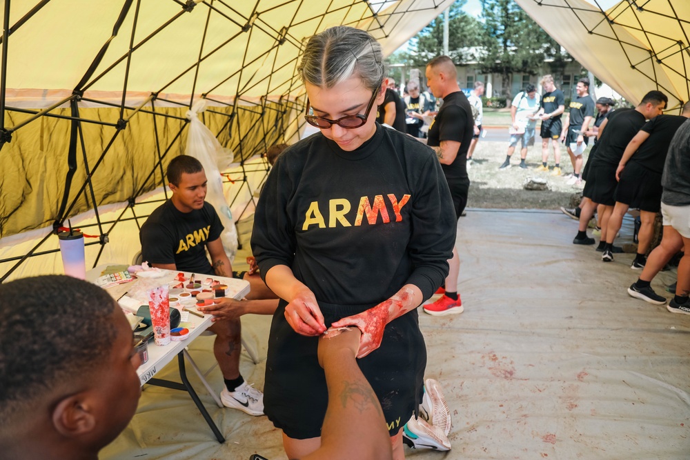 U.S. Soldiers participate in a mass casualty exercise during RIMPAC 2026