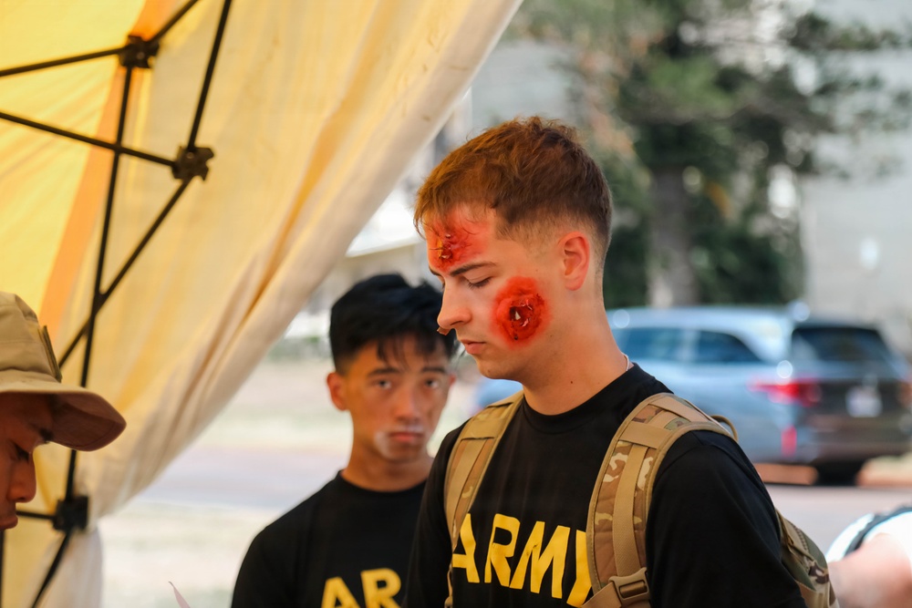 U.S. Soldiers participate in a mass casualty exercise during RIMPAC 2026