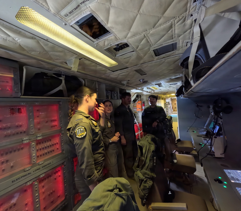 JMSDF aviation personnel engage with Australian aviators during RIMPAC 2026