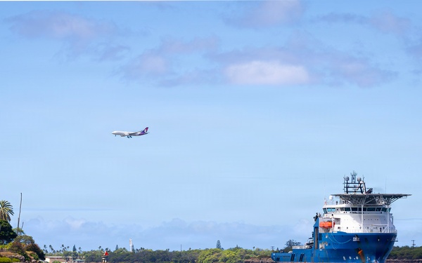 Undersea support vessel ADV Guidance arrives at Joint Base Pearl Harbor-Hickam during RIMPAC 2026