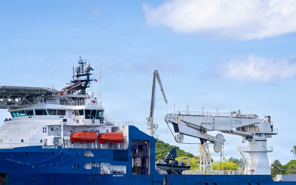 Undersea support vessel ADV Guidance arrives at Joint Base Pearl Harbor-Hickam during RIMPAC 2026