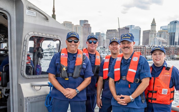 Deputy Commander, Coast Guard Atlantic Area tours Boston Harbor in support of Sail 250