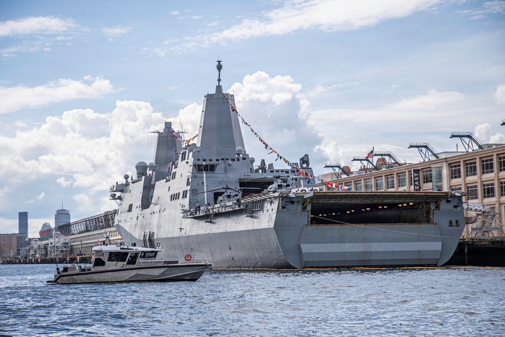 Deputy Commander, Coast Guard Atlantic Area tours Boston Harbor in support of Sail 250