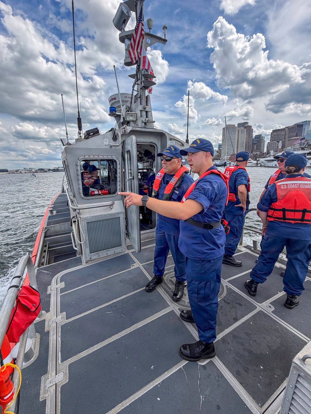 Deputy Commander, Coast Guard Atlantic Area tours Boston Harbor in support of Sail 250