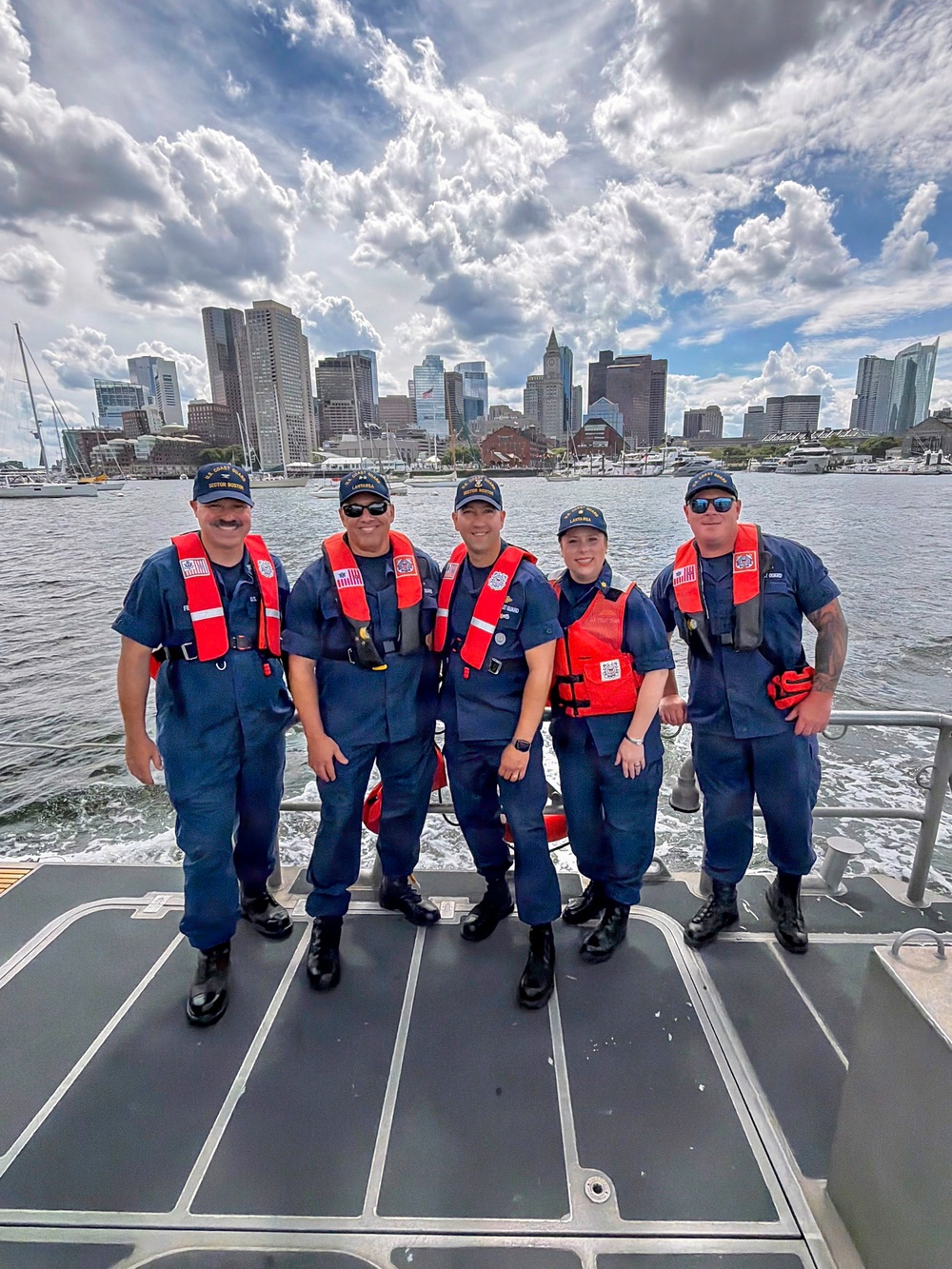 Deputy Commander, Coast Guard Atlantic Area tours Boston Harbor in support of Sail 250