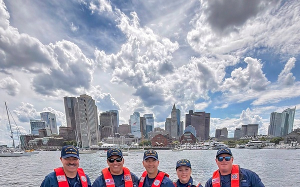 Deputy Commander, Coast Guard Atlantic Area tours Boston Harbor in support of Sail 250