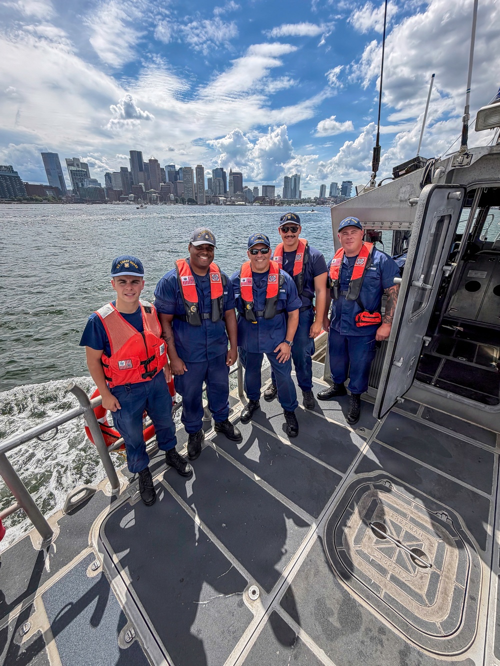 Deputy Commander, Coast Guard Atlantic Area tours Boston Harbor in support of Sail 250