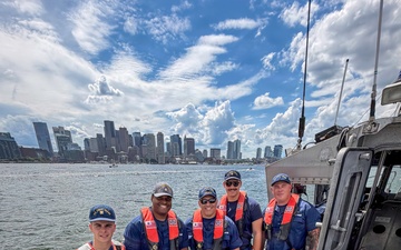 Deputy Commander, Coast Guard Atlantic Area tours Boston Harbor in support of Sail 250