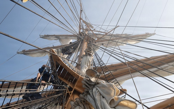 Coast Guard Cutter Eagle sails to Boston
