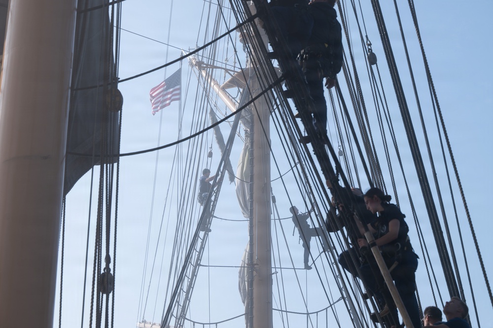Coast Guard Cutter Eagle sails to Boston