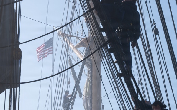 Coast Guard Cutter Eagle sails to Boston