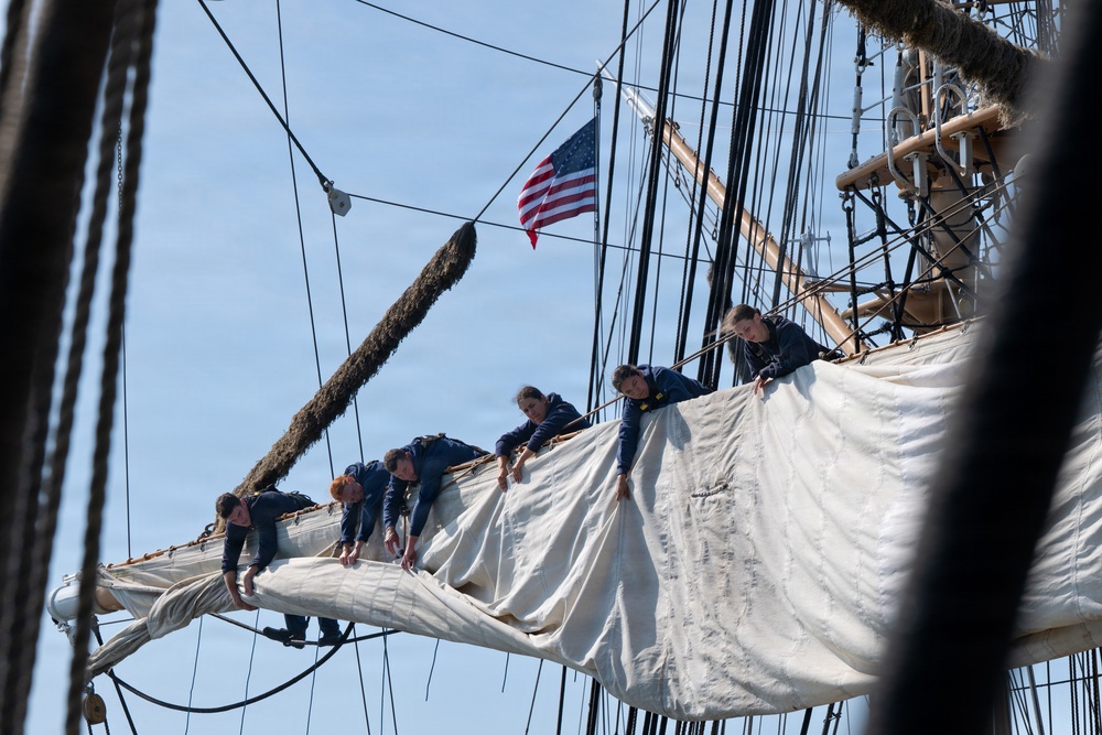 Coast Guard Cutter Eagle sails to Boston