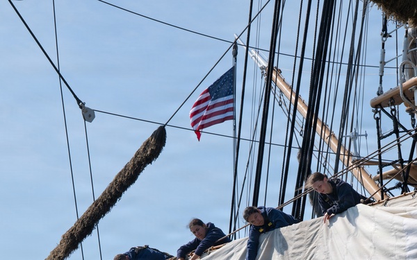 Coast Guard Cutter Eagle sails to Boston