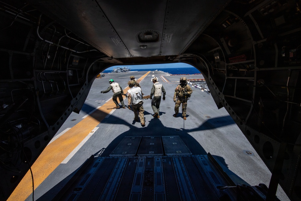 RIMPAC servicemembers Conduct mass casualty drill Aboard USS Essex