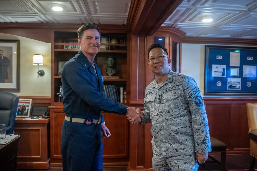 Philippine Navy visits USS Theodore Roosevelt during RIMPAC 26