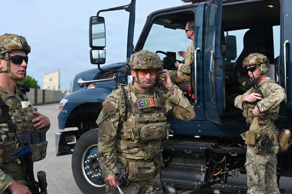 119th Airmen Establish a Cordon for Unexploded Ordnance Removal