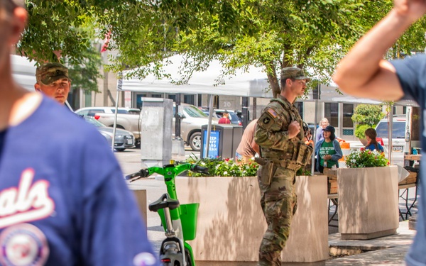 Soldiers with the South Carolina National Guard Conduct Pedestrian Patrols around Navy Yard Metro Station