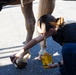 U.S. Marine Corps Mounted Color Guard participates in the Cody Stampede